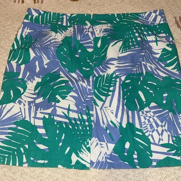 Summer at the country club Loft size 14 tropical leaf print skirt - Picture 4 of 5